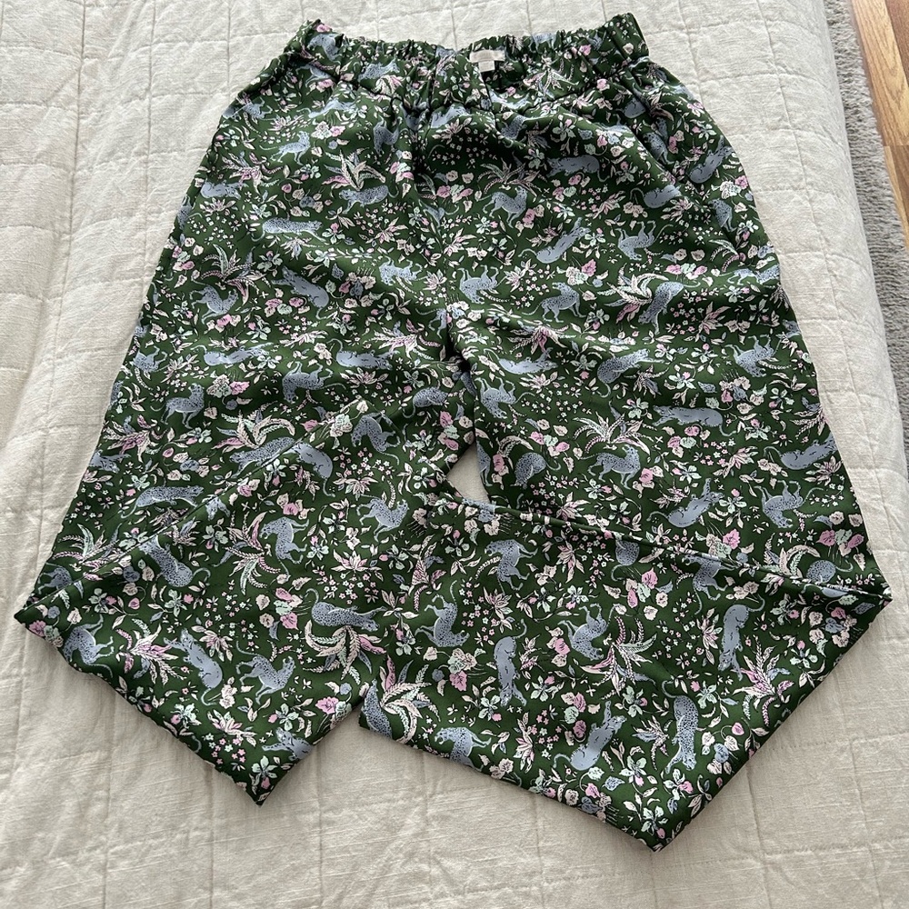 J. Crew Green and Pink Bermuda Shorts